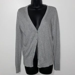 🍀4/$12, Faded Glory, Gray Cardigan, Small 4/6